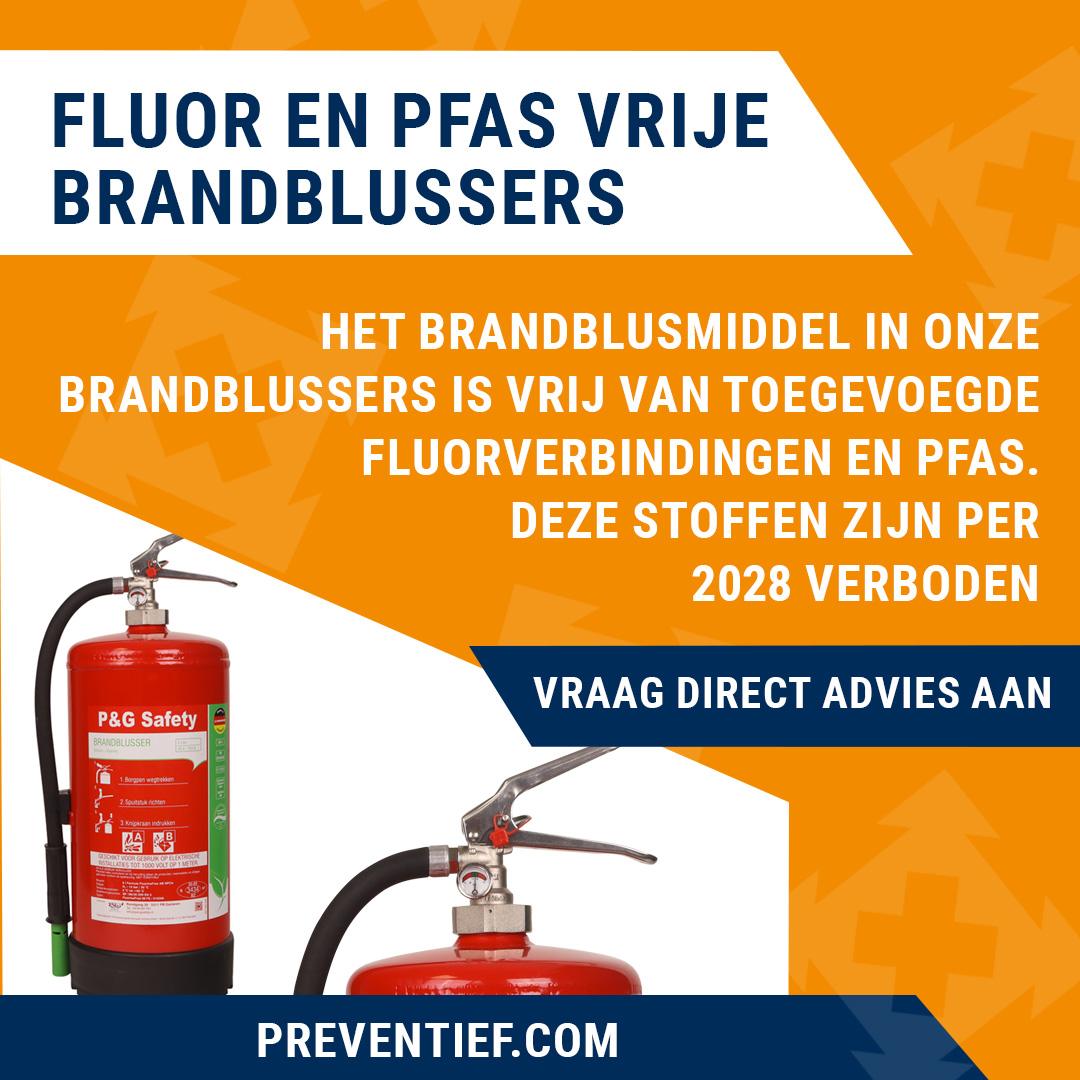 Fluor en PFAS vrije brandblussers | Preventief BV