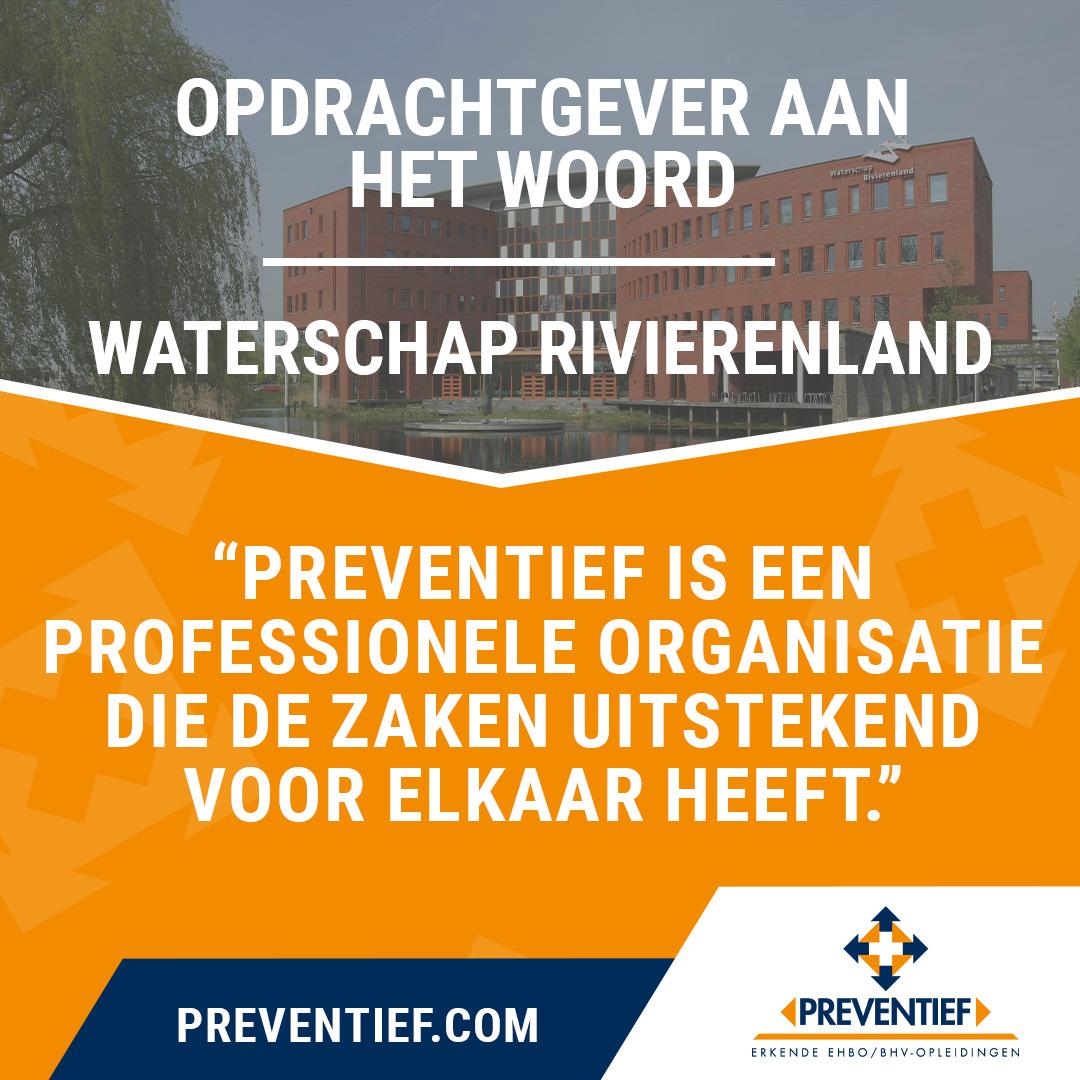Opdrachtgever aan het woord - Waterschap Rivierenland | Preventief BV