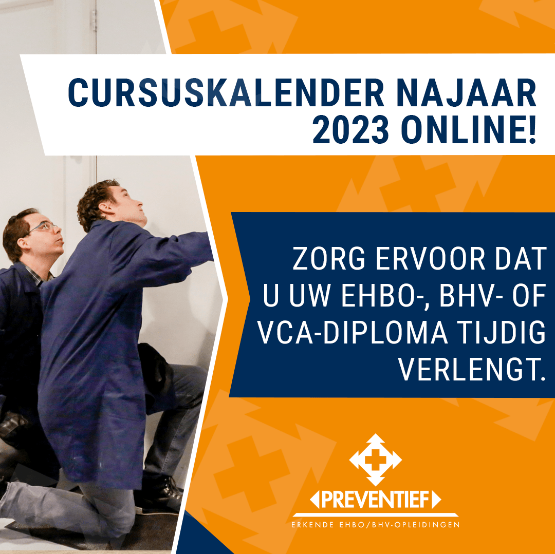 Cursuskalender Najaar 2023 Online | Preventief BV