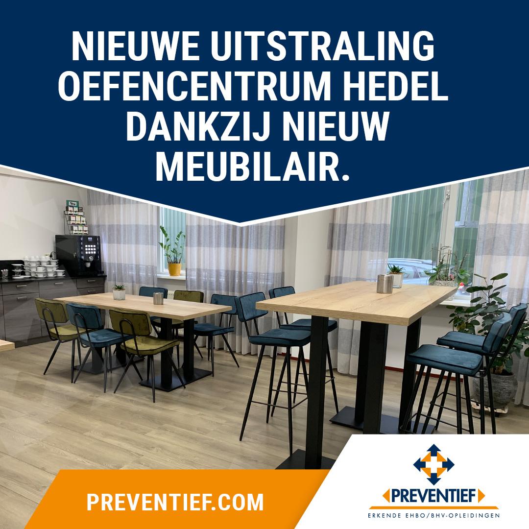 Nieuwe uitstraling oefencentrum dankzij nieuw meubilair | Preventief BV