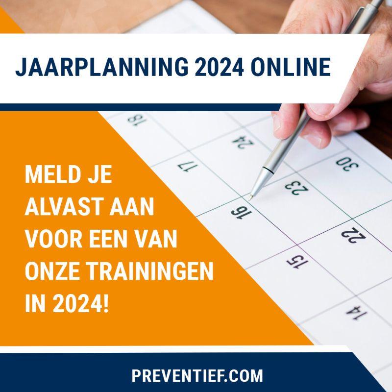 Jaarplanning 2024 Online | Preventief BV