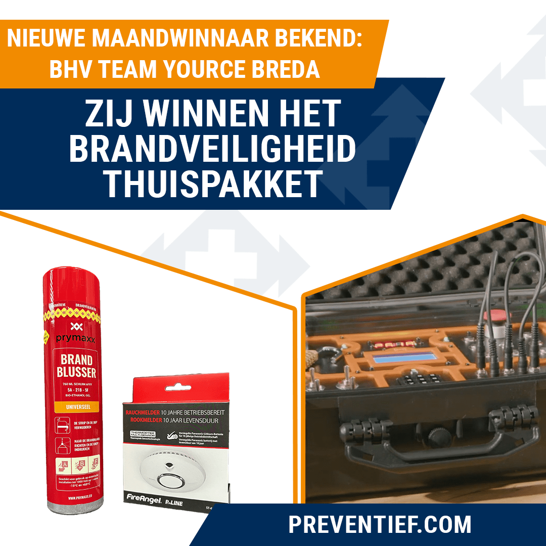 Nieuwe maandwinnaar van het Brandveiligheid thuispakket is bekend: BHV team Yource Breda | Preventief