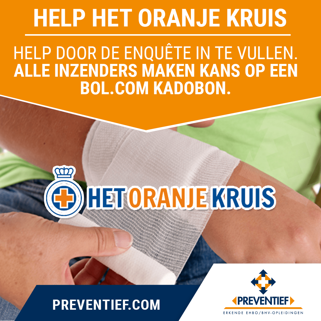 Enquete van Oranje Kruis | Preventief BV | Veiligheidstrainingen zoals BHV, EHBO