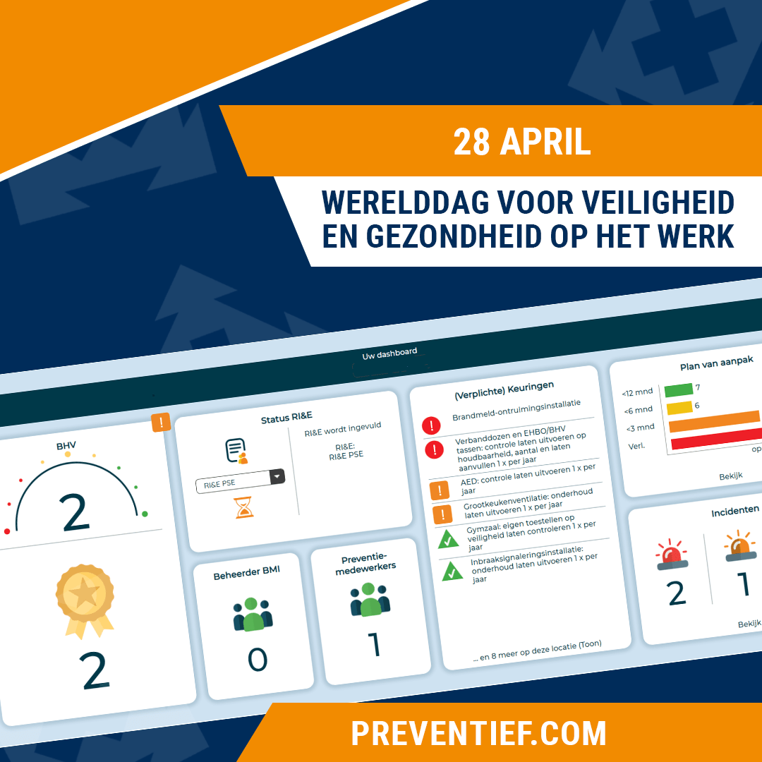 Werelddag voor Veiligheid en Gezondheid op het Werk | Preventief B.V. | Veiligheidstrainingen