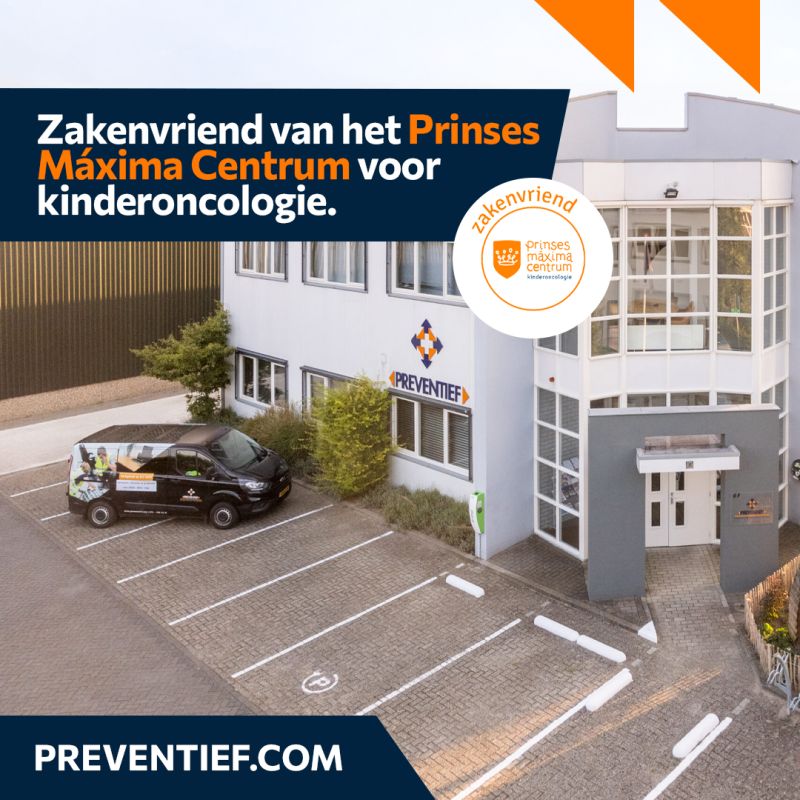 Zakenvriend van het Prinses Máxima Centrum voor kinderoncologie | Preventief B.V. | Veiligheidstrainingen zoals BHV, EHBO, VCA en meer
