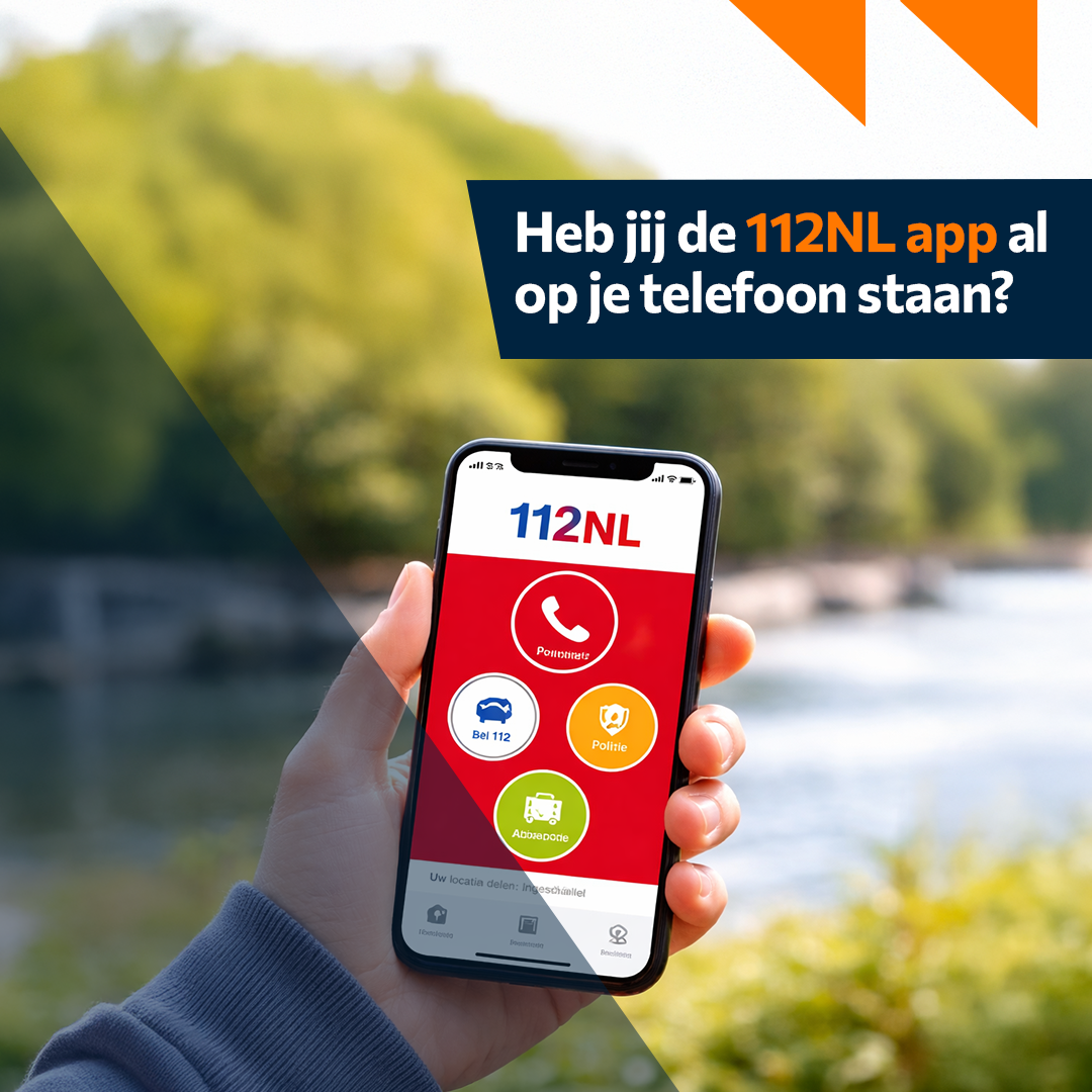 Heb jij de 112NL app al op je telefoon staan?