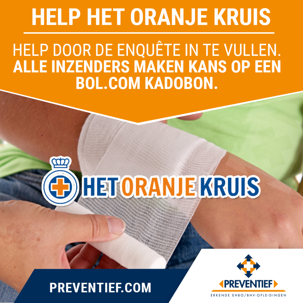 Enquete van Oranje Kruis | Preventief BV | Veiligheidstrainingen zoals BHV, EHBO en VCO